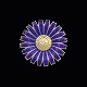 Georg Jensen. 
Sterling Silver 
Daisy Brooch 
with Royal Blue 
Enamel. 43mm.
Crafted by 
Georg ...