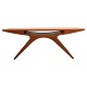 Johannes Andersen, Denmark: "The Smile" teak table. H: 49cm. Top: 52x135cm