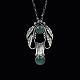 Georg Jensen. 
Silver Pendant 
#43 with Green 
Agate - 1915-27 
Hallmarks.
Designed by 
Georg Jensen 
...