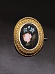 Pietra Dura 
Brooch 3.6 x 
2.8 cm. 
gold-plated 
silver item no. 
596603