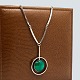 N. E. From 
silver 
jewellery.
Niels Erik 
From; A 
sterling silver 
necklace set 
with a green 
...