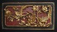 Chinese wood 
carving, 19th 
century. Partly 
gilded. Cut 
with scenery of 
birds between 
flowers. 18 ...