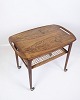 Rosewood 
serving trolley 
with wicker 
shelf, designed 
by Johannes 
Andersen and 
produced by CFC 
...