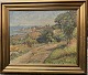 Oil painting 
with motif from 
Gudhjem On the 
Island of 
Bornholm. 
Painted on 
canvas by 
Ludvig Holm ...