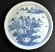 Chinese 
blue/white 
painted 
porcelain 
plate, 20th 
century Motif 
of a mountain 
landscape. 
Signed. ...