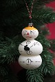 Old glass 
Christmas tree 
decoration in 
the form of
little snowman 
from the 50s. 
L: 9cm.