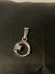 Pendant for necklace in 14 carat white gold, with diamonds. Stamped 585 BLI