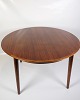 Round teak 
dining table 
with extension, 
designed by 
Arne Vodder and 
manufactured by 
Sibast ...