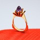 Ole Lynggaard; An amethyst ring in 14k gold