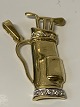 18 carat gold 
pendant, Golf 
set with Clear 
stone.
Stamped: 750.
Height: 32.65 
mm.
Width: ...