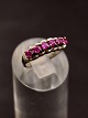 14 carat white 
gold ring size 
52 with 6 
rubies stamped 
14K EPF for 
goldsmith Erik 
Poul Fenster 
...