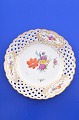 Royal 
Copenhagen 
porcelain. Hand 
painted Saxon 
flower,  Fruiet 
plat  with 
open-work 
border, ...