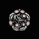 Georg Jensen. 
Sterling Silver 
Brooch with 
Rose Quartz 
#159.