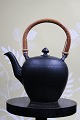 Royal Copenhagen Black Fluted teapot with bamboo handle. 
RC# 140...