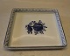 1791-11 Crudités dish, square 13,5 x 13,5 cm Aluminia Faience Tranquebar