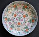 Chinese porcelain plate, polychron decorated, 19th century Motif with butterflies, flowers and ...