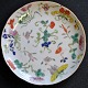 Chinese porcelain plate, polychron decorated, 19th century Motif with butterflies and flowers. ...