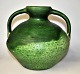 Nielsen, 
Christian 
(19th/20th 
century) 
Denmark: Vase 
with two 
handles. Green 
glazed. Signed. 
...