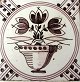 Tiles "blumenpot", The Netherlands, 19th century.