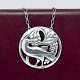 Georg Jensen; A necklace of sterling silver, bird, #98