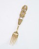 Christmas Fork - Gold Plated Sterling Silver - Mistletoe ...