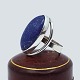 Niels Erik From; A ring of sterling silver with lapis lazuli