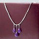 Niels Erik From; A necklace of sterling silver set with ...