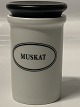 Eslau, Muskat 
spice jar. 
Height with lid 
10.5 cm.