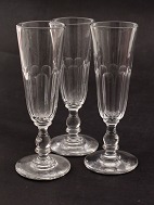 Set of 3 French champagne glasses