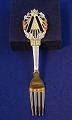 Michelsen Christmas fork 1922 of Danish gilt 
sterling silver