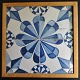 Dutch firpas, star tiles with star corners and rosettes, End of the 18th century. 26 x 26 ...