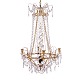 Gustavian 
chandelier for 
four candles
Sweden circa 
1780
H. 90cm. D: 
57cm