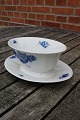 Blue Flower Angular Danish porcelain, oval 
sauce-boats on fixed stand No 8631