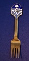 Michelsen Christmas fork 1986 of Danish gilt 
sterling silver