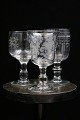 Fine assorted, old French mouth-blown wine glasses...