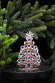 Decorative, old Christmas tree in metal decorated with rhinestones and glass 
crystals from Bohemia...