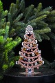 Decorative, old Christmas tree in metal decorated with rhinestones and glass 
crystals from Bohemia...