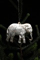 Original Dresden Christmas ornament in the shape of an elephant in painted 
papier-mâché from 1900...