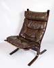 Loungechair - Siesta - Sigurd Ressell - Brown Leather - Mahogany - Norway - 
1970s
Great condition
