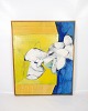 Oil painting on 
canvas, framed 
in a natural 
wood frame. The 
work is signed 
by Allan 
Schmidt and ...