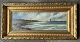 Oil painting On canvas: Coastal Motif With boats