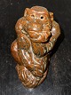 Royal Copenhagen monkey stoneware figure by Knud Kyhn