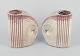 French 
ceramicist. A 
pair of Art 
Deco jug-shaped 
vases with 
handles.
Glaze in 
sand-coloured 
and ...