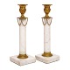 Pair of Gustavian marble candles ticks with fire gilt mountings. Sweden circa 
1780-1800. H: 23cm