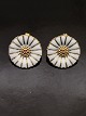 Daisy gold 
plated sterling 
silver Georg 
Jensen earrings 
D. 1.8 cm. item 
no. 604044