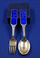 Michelsen 
Christmas 
spoons & forks 
of Danish gilt 
sterling 
silver. 
Anton 
Michelsen set 
...