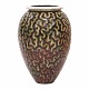 Large Per Weiss, Denmark, stoneware glazed vase with organic patterns. Signed. 
H: 65cm. D: 44cm