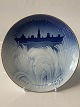 Bing & Grondahl Jubilee Christmas plate with gold, ...
