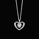 Georg Jensen. Sterling Silver Artist Heart Pendant 2005 - 'Lovely'Designed by Ole Kortzau. ...