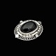 Georg Jensen. Sterling Silver Brooch with Cabochon Onyx #419.Designed by Georg Jensen ...
